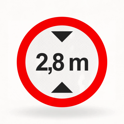 Placa de Trânsito Refletiva – Altura Máxima Permitida (R-15)
