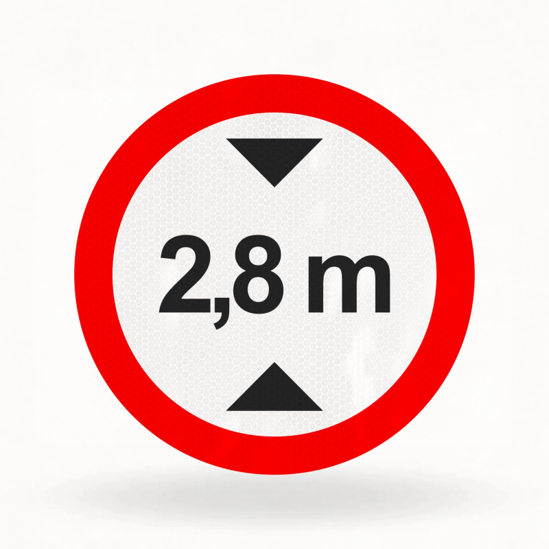 Placa de Trânsito Refletiva – Altura Máxima Permitida (R-15)