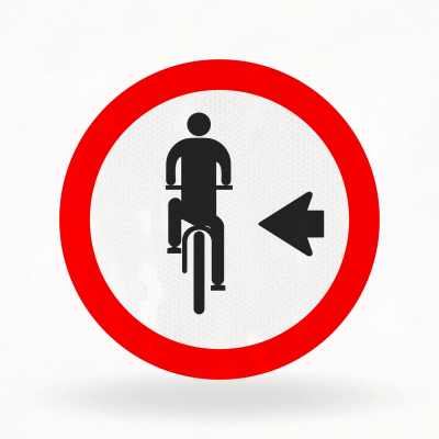 Placa de Trânsito Refletiva – Ciclistas, Ande à Direita (R-35a)