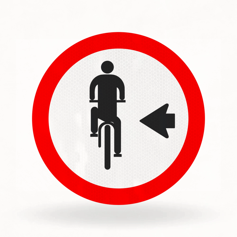 Placa de Trânsito Refletiva – Ciclistas, Ande à Direita (R-35a)