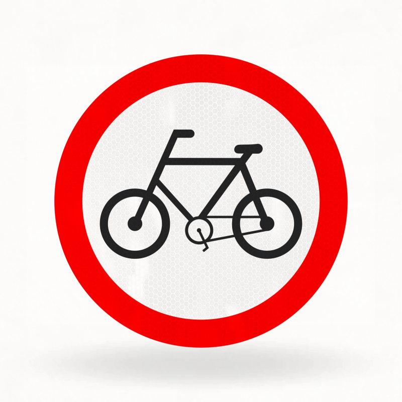Placa de Trânsito Refletiva – Circulação Exclusiva de Bicicletas (R-34)
