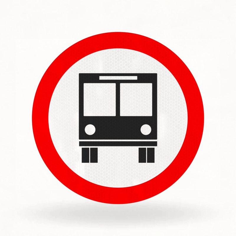 Placa de Trânsito Refletiva – Circulação Exclusiva de Ônibus (R-32)