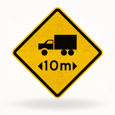 Placa de Trânsito Refletiva – Comprimento Limitado (A-48)