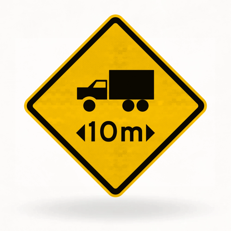 Placa de Trânsito Refletiva – Comprimento Limitado (A-48)