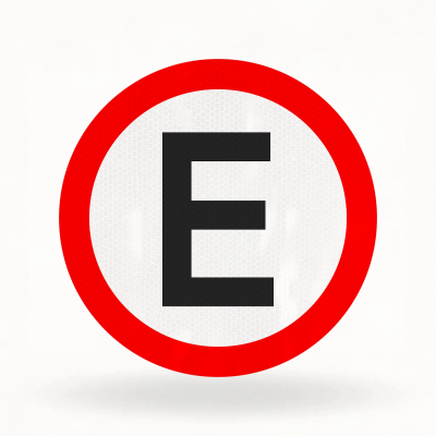 Placa de Trânsito Refletiva – Estacionamento Regulamentado (R-6b)