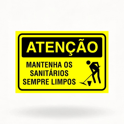 Placas – Mantenha os Sanitários Sempre Limpos