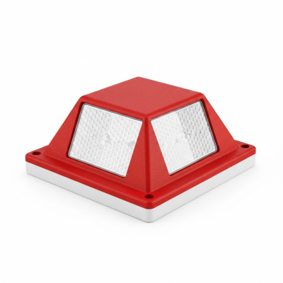 Tachão Refletivo — Vermelho/Branco